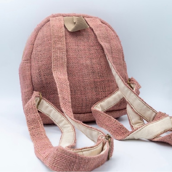 Hemp Mini Backpack Pink - Picture 3 of 6